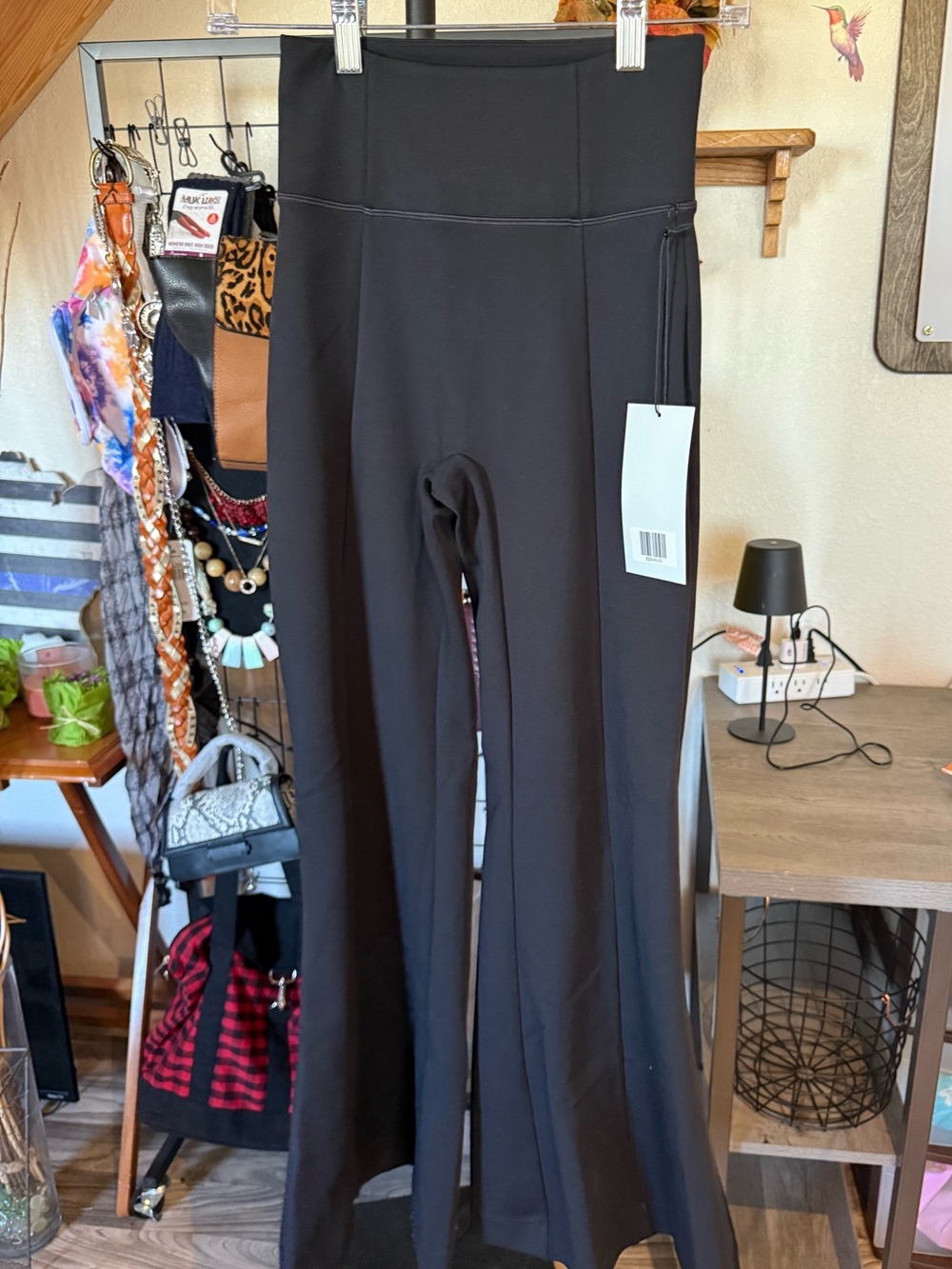 NWT Girlfriend Collective Black High-Rise Flare Leggings XS